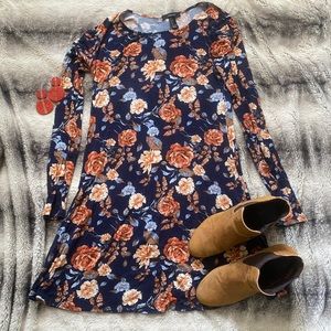 Forever 21 Autumn Floral Mini Dress 🍂🍁